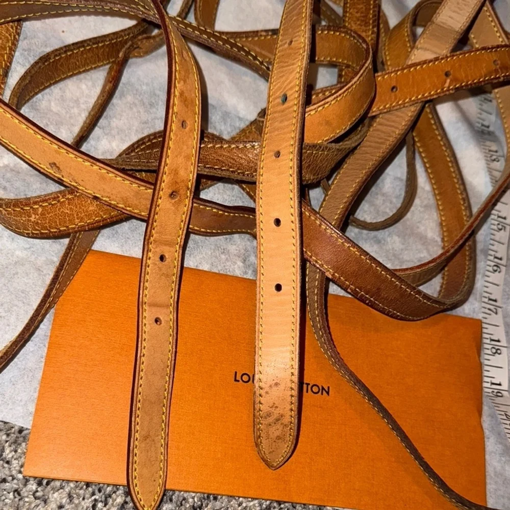 13 Louis Vuitton Tan Leather Strap SCRAPS sku-13​ - Picture 11 of 12